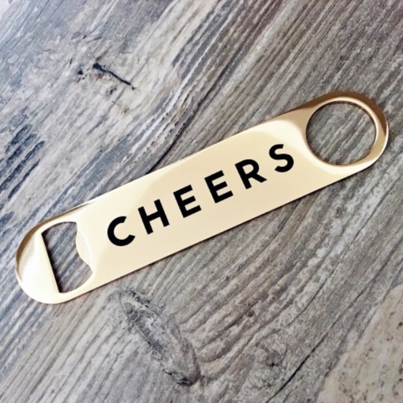 Cheers Gold Metal Bottle Opener - Picture 3 of 3